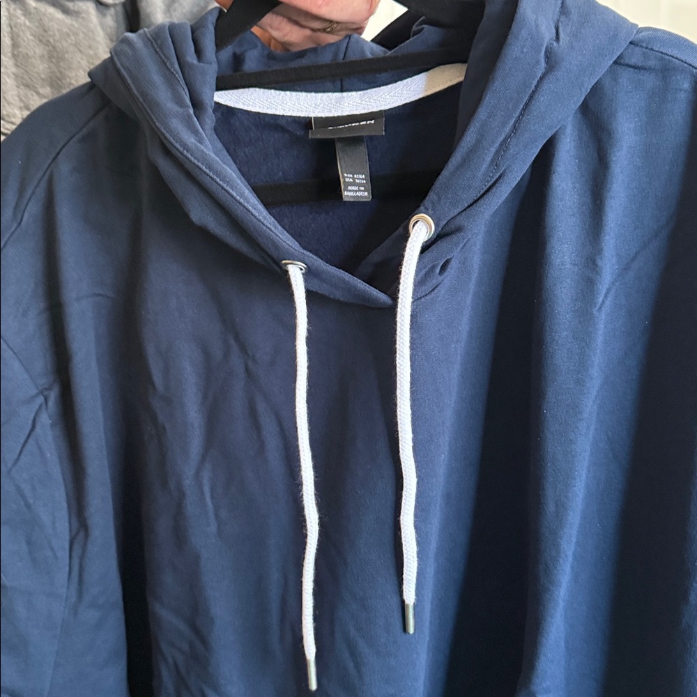 Ulla Popken Navy blue hoodie sweatshirt dress 32/34. 40” long. So cute warm - Picture 8 of 9